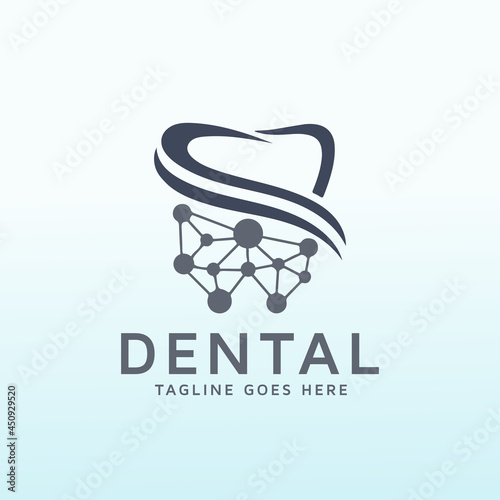 modern futuristic dental practice logo