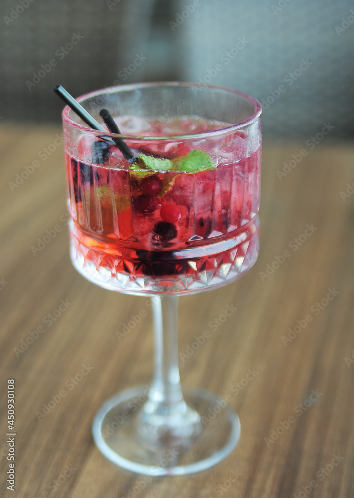 strawberry cocktail with ice and mint strawberry cocktail with ice and mint