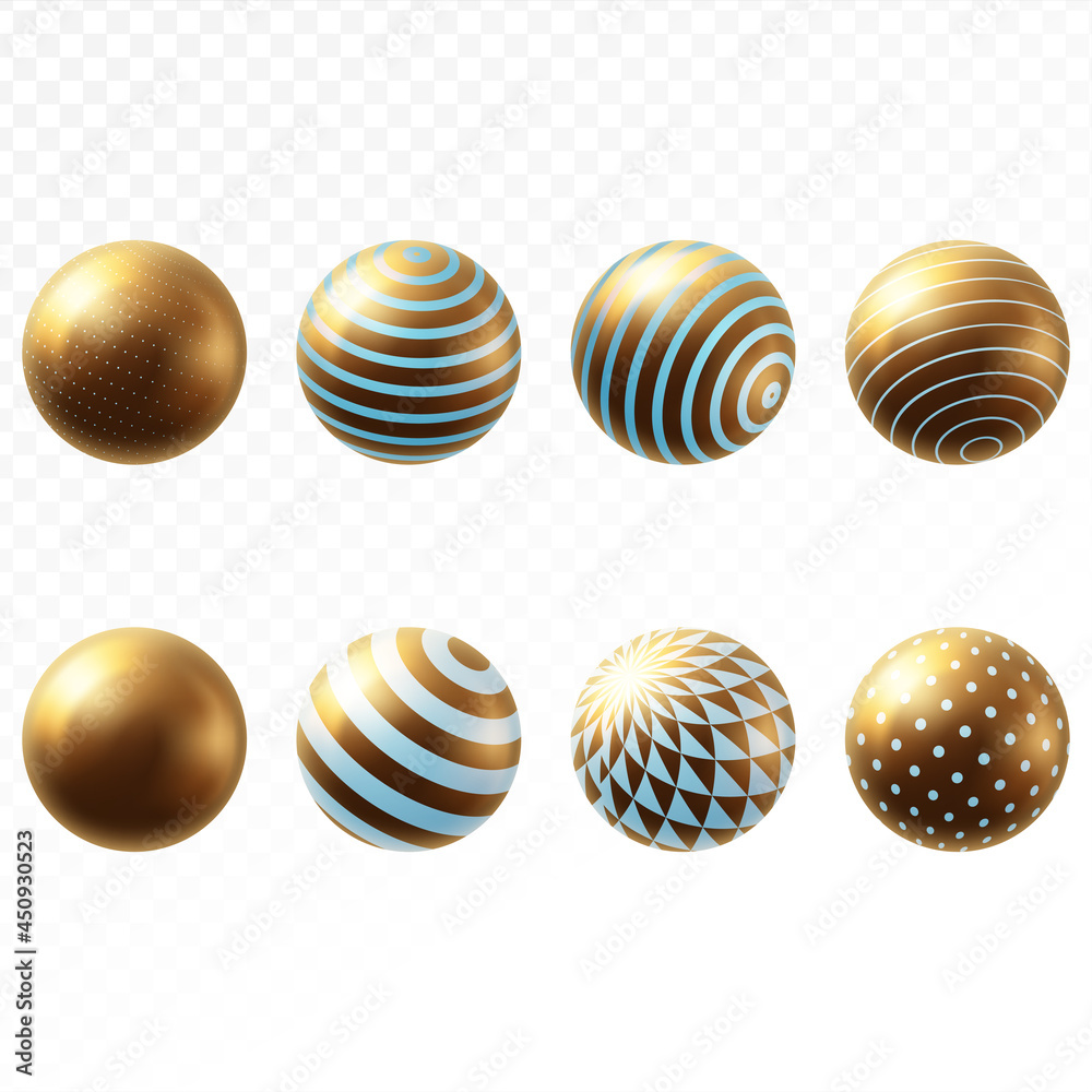 Abstract 3d realistic spheres set Abstract 3d realistic spheres set