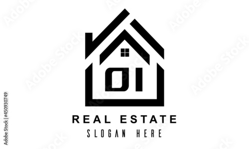 OI real estate house latter logo