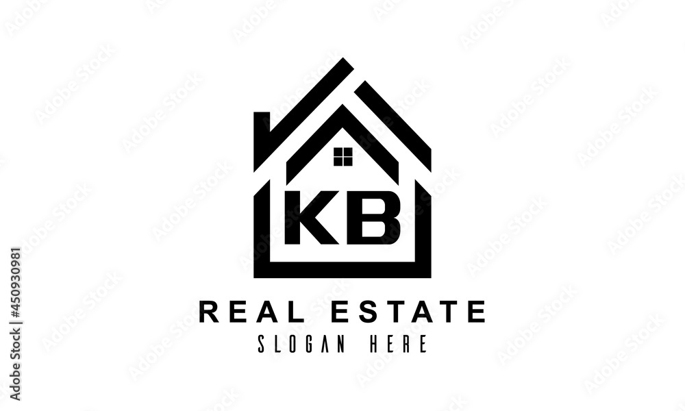 KB real estate house latter logo KB real estate house latter logo