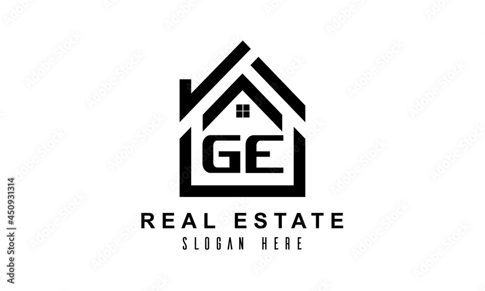GE real estate house latter logo GE real estate house latter logo