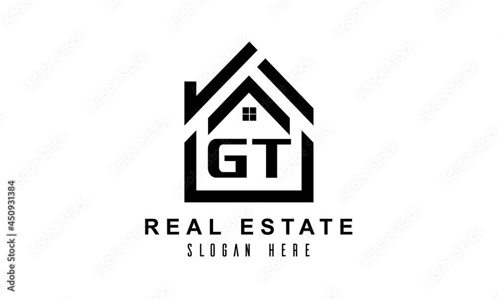 GT real estate house latter logo