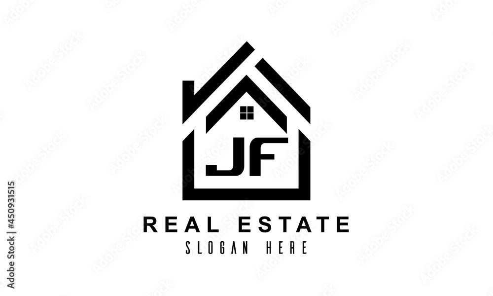 JF real estate house latter logo
