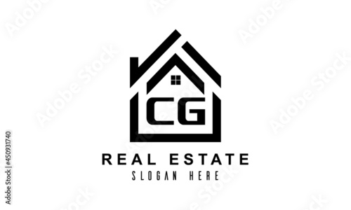 CG real estate house latter logo