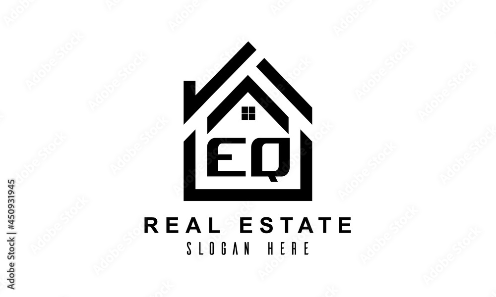EQ real estate house latter logo EQ real estate house latter logo