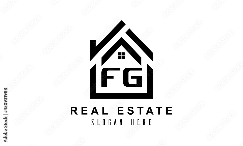 FG real estate house latter logo