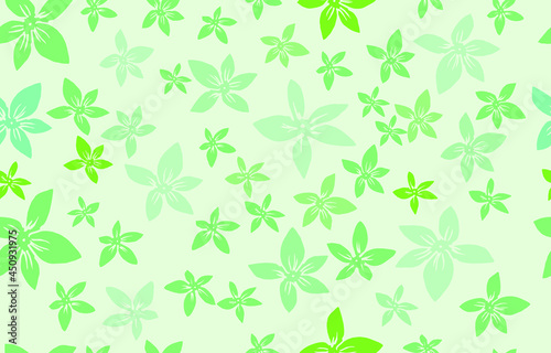 Abstract seamless pattern made out of green flowers. seamless pattern. Design for fabric  curtain  background  carpet  wallpaper  clothing  wrapping  Batik  fabric Vector illustration