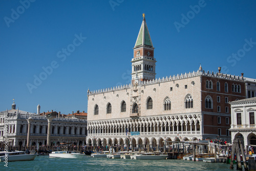 Doge's Palace and Campanile di San Marco in Venice,Italy,2019