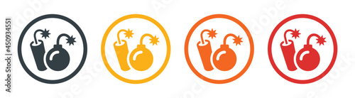 Explosive icon. Bomb explosive device icon vector illustration