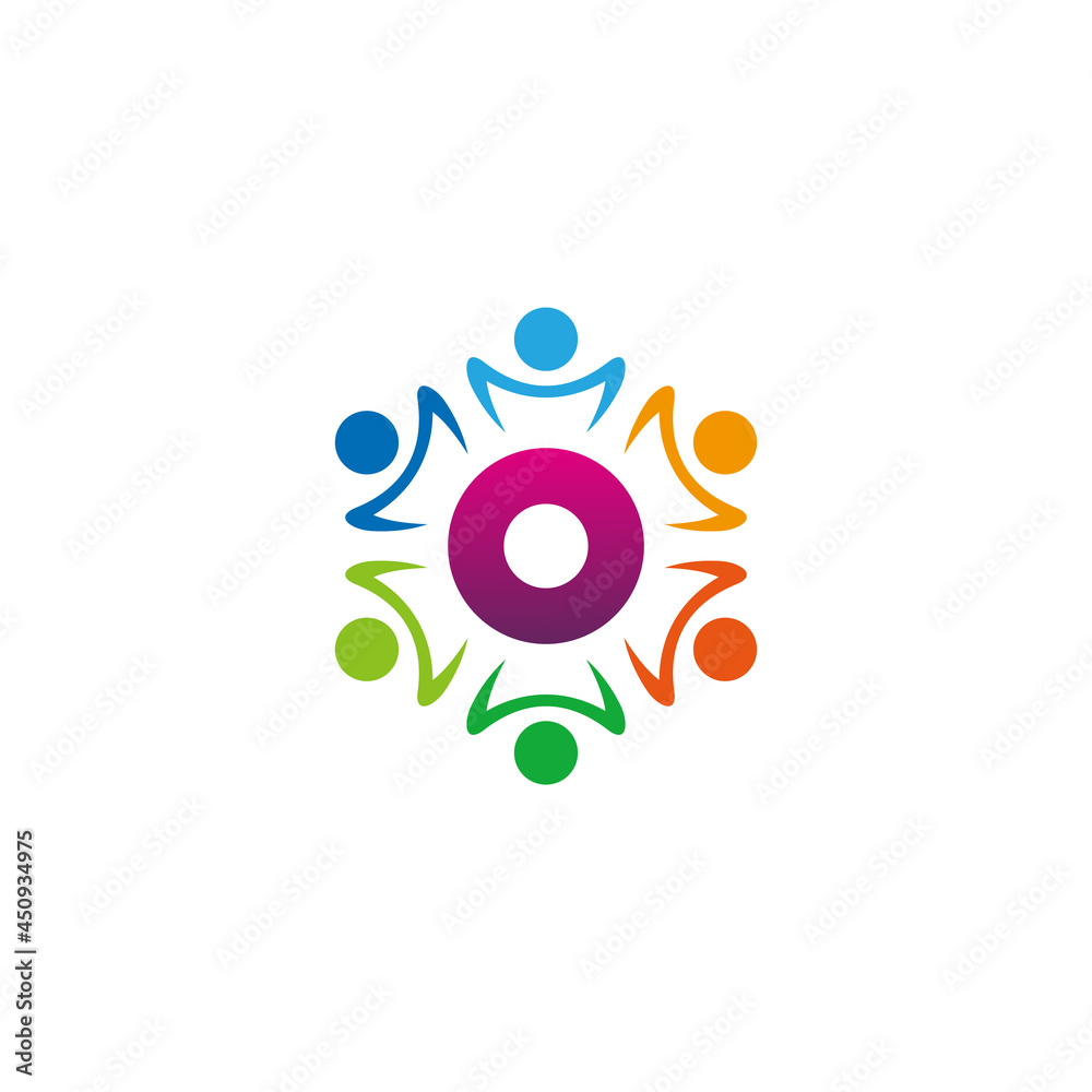 human unity social logo icon vector human unity social logo icon vector