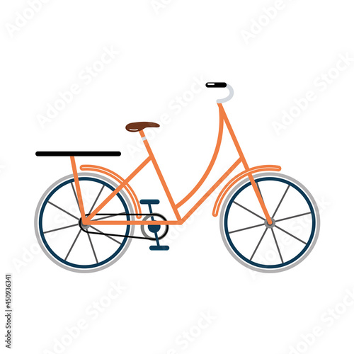 orange bicycle vehicle