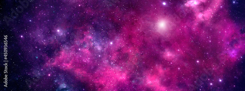 A starry sky with cosmic dust and a nebula with stars © MARIIA