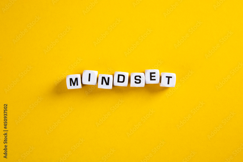 Mindset word on yellow background. Mindset word on yellow background.