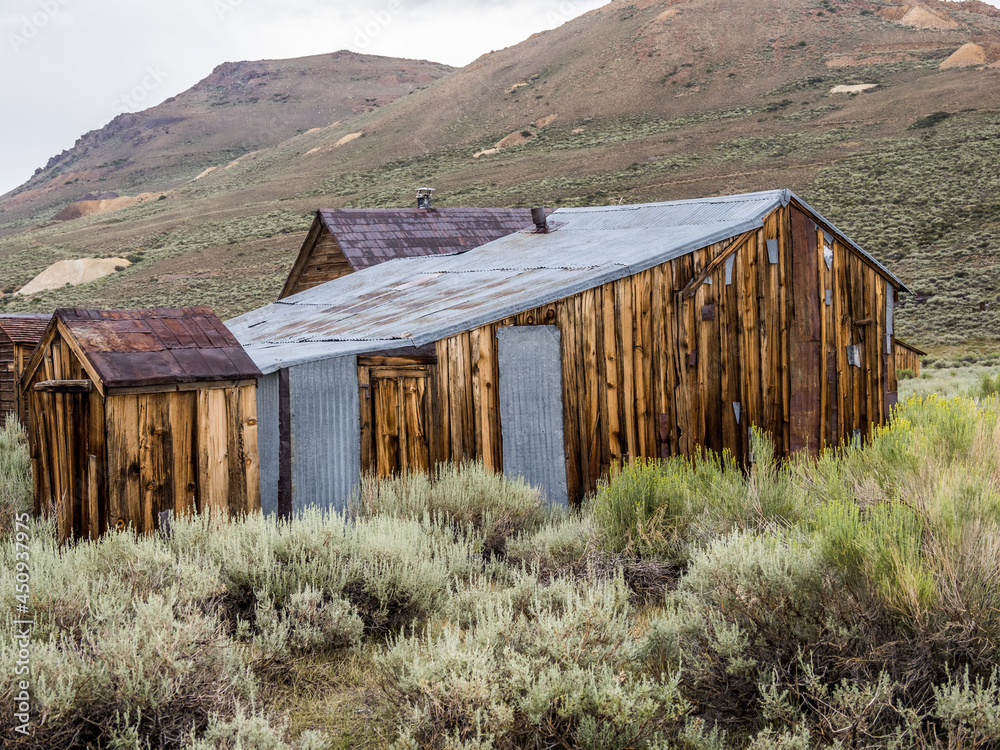 Rainy summer day in Bodie ghost town