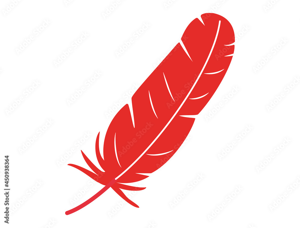 赤い羽根のイラスト Stock Vector Adobe Stock