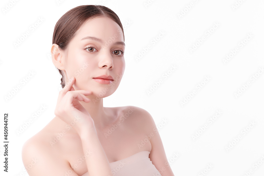 Beautiful young asian woman with clean fresh skin on white background, Face care, Facial treatment, Cosmetology, beauty and spa, Asian women portrait. Beautiful young asian woman with clean fresh skin on white background, Face care, Facial treatment, Cosmetology, beauty and spa, Asian women portrait.
