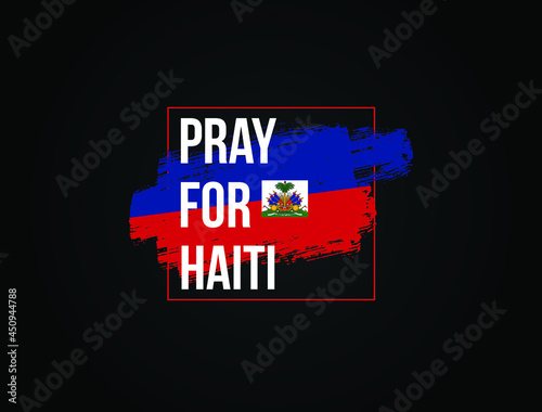 Pray For Haiti vector illustration. praying for Haiti effected by earthquake, wild fire and others natural disaster. 