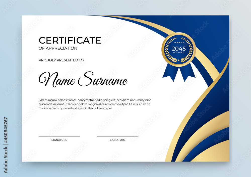Blank Gold Certificate Background