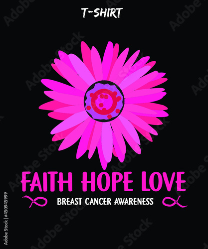 faith hope loves Breast Cancer Awareness Svg T-shirt design.