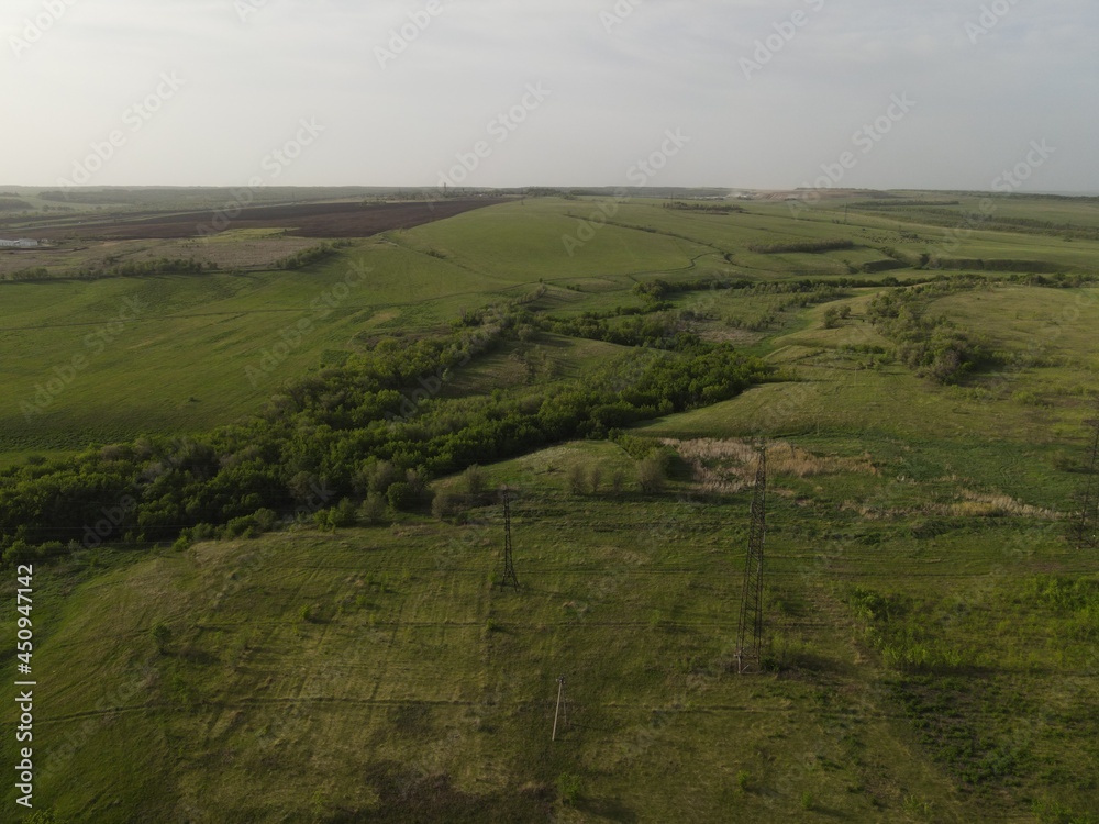 Obraz premium Природа самарской области с дрона 