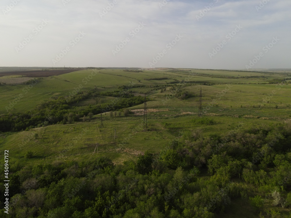 Fototapeta premium Природа самарской области с дрона