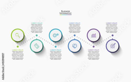 Business data visualization. timeline infographic icons designed for abstract background template milestone element modern diagram process technology digital marketing data presentation chart Vector