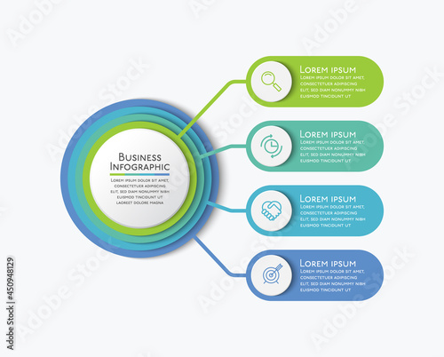 Business data visualization. timeline infographic icons designed for abstract background template milestone element modern diagram process technology digital marketing data presentation chart Vector