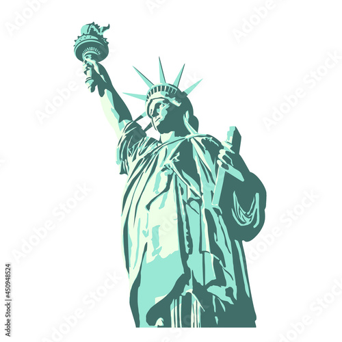 illustration of Stature of liberty in New York City
