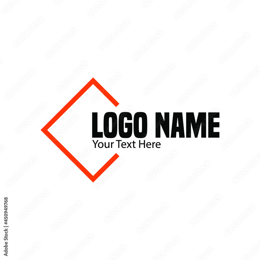 Simple text and letter logo