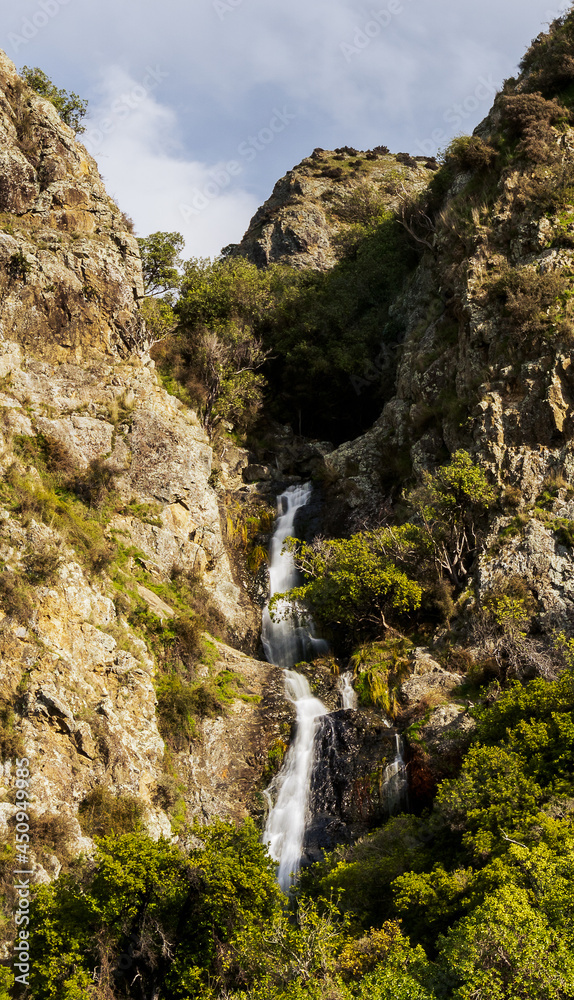 waterfall on the rocks