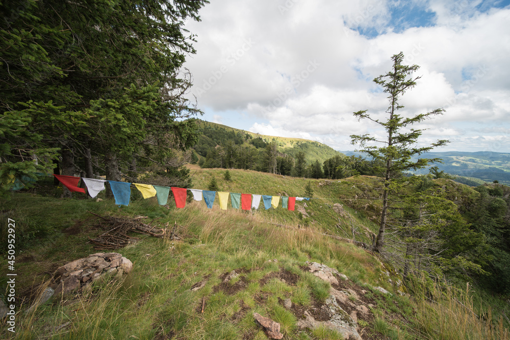 landscape in southern germany on the belchen, the belchen is a 1414m high mountain. and a beautiful viewpoint in the region.
