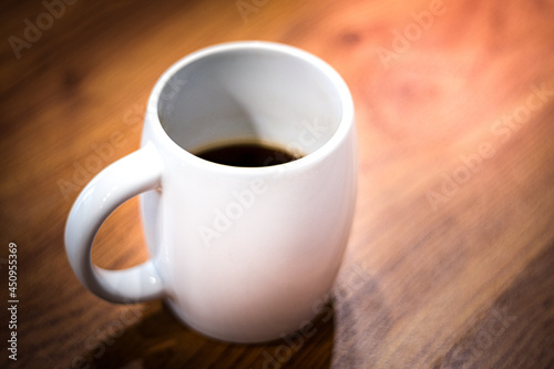 white mug black coffee