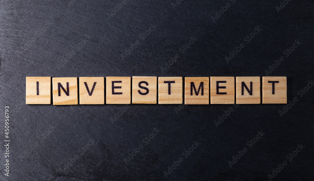 Investment on black background blur. Investment on black background blur.