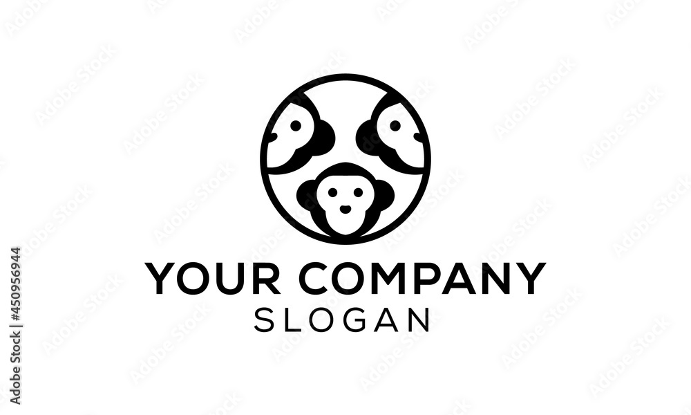 monkey logo design vector template, abstract logo sign monkey, monkey logo design template white background monkey logo design vector template, abstract logo sign monkey, monkey logo design template white background