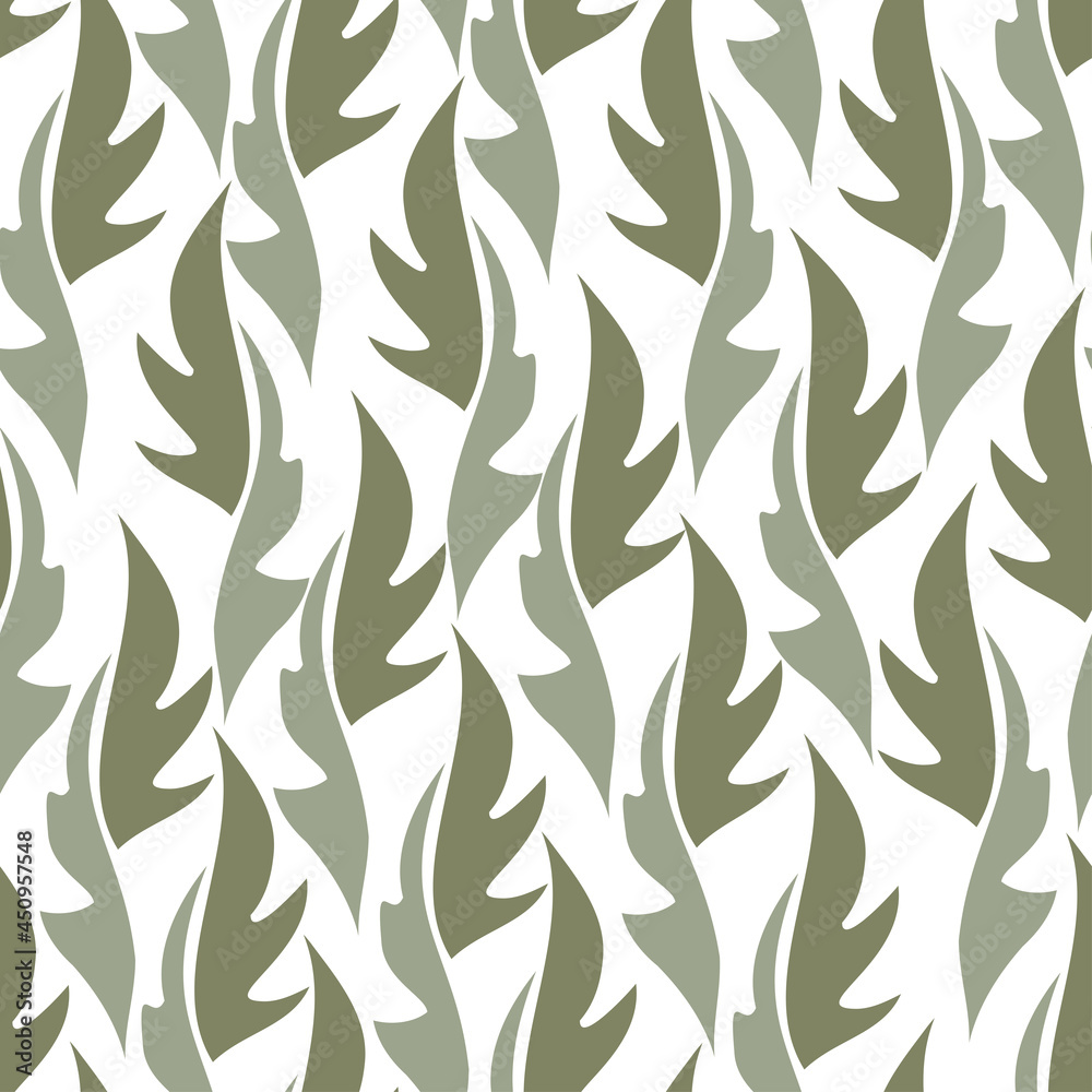 Obraz premium Seamless vector pattern with decorative abstract wavy shapes in lines