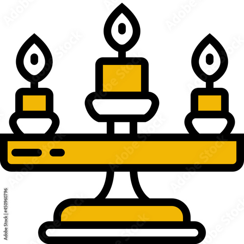 candelabra one color icon