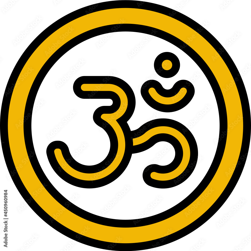 Obraz premium om one color icon