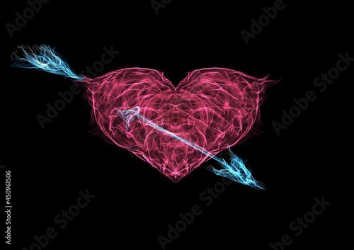 heart pierced arrow photo