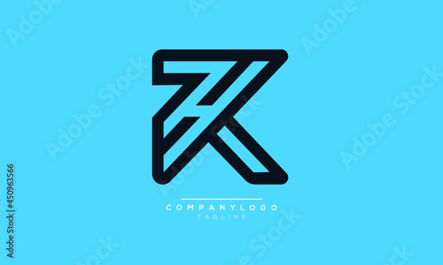 HK initials monogram letter text alphabet logo design