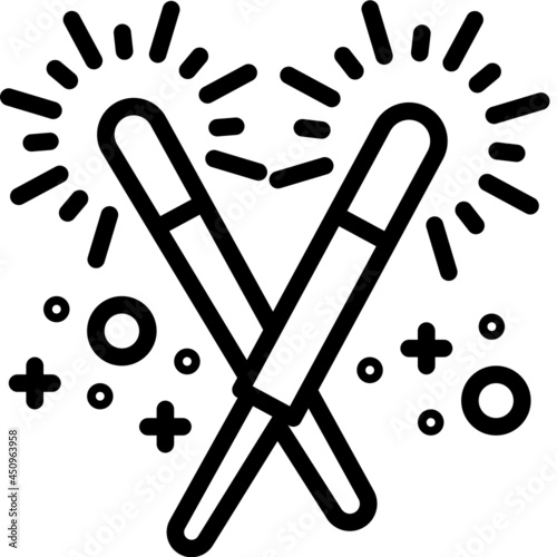 sparkler line icon