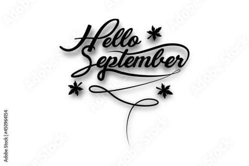 black lettering of hello September 2021 with cannabis leaf.