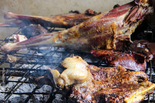 meat on the grill