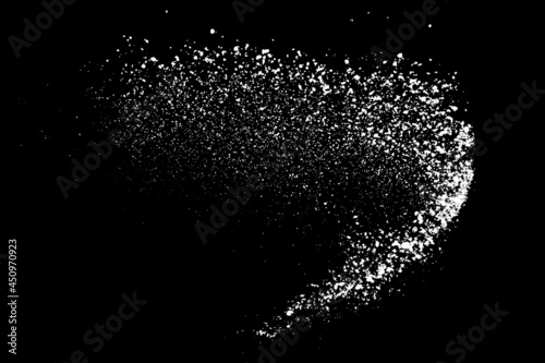 White splashes isolated on black background. Abstract vector explosion. Digitally generated image. Illustration, EPS 10.