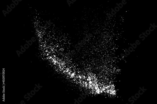 White splashes isolated on black background. Abstract vector explosion. Digitally generated image. Illustration  EPS 10.