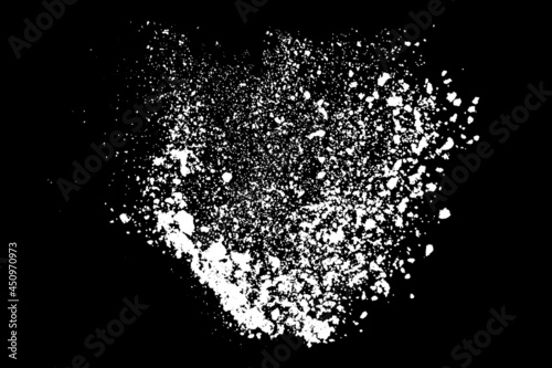 White splashes isolated on black background. Abstract vector explosion. Digitally generated image. Illustration, EPS 10.