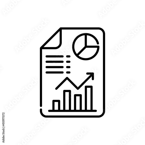 statistical evaluation vector outline icon style illustration. EPS 10 File