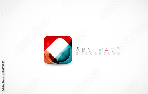 Free Download Minimal background. Abstract square shape with round corners created with wavy forms. Vector Illustration For Wallpaper, Banner, Background, Landing Page - GFXLoad