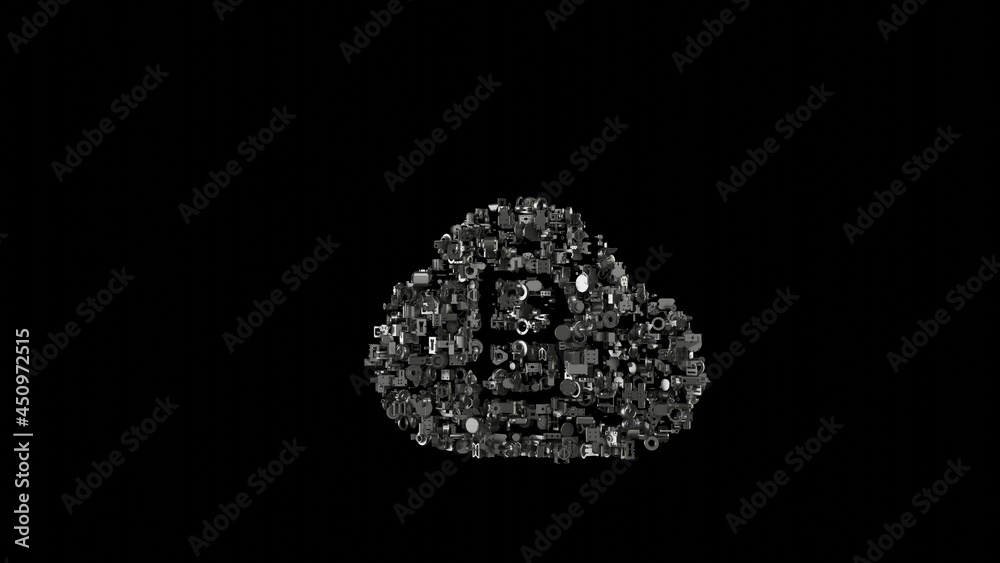 3d rendering mechanical parts in shape of symbol of bitcoin isolated on black background 3d rendering mechanical parts in shape of symbol of bitcoin isolated on black background