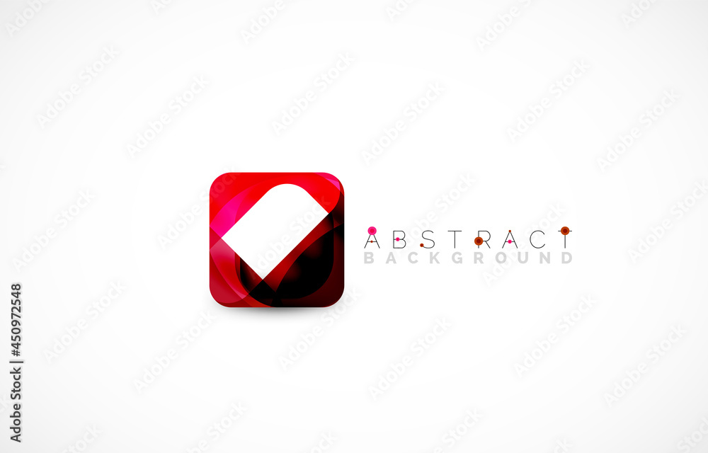 Minimal background. Abstract square shape with round corners created with wavy forms. Vector Illustration For Wallpaper, Banner, Background, Landing Page Minimal background. Abstract square shape with round corners created with wavy forms. Vector Illustration For Wallpaper, Banner, Background, Landing Page